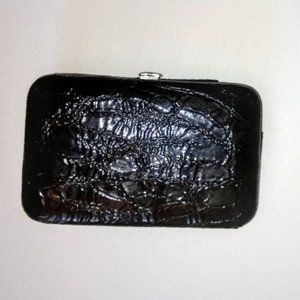 The Metropolitan Vegan Croc Patent Leather Wallet
